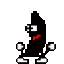 Dancing Banana Blackwhite emoji