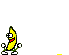 Dancing Banana Blastoff emoji