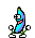 Dancing Banana Blue emoji