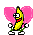 Dancing Banana Heart emoji