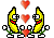 Dancing Banana Love emoji