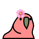 Flowerparrot emoji