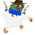 Pepe Riding Duck emoji